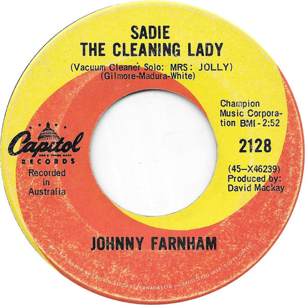 John Farnham Sadie The Cleaning Lady (45Tours Usagé) Aux 33 Tours John Farnham Sadie The Cleaning Lady (45Tours Usagé) Aux 33 Tours