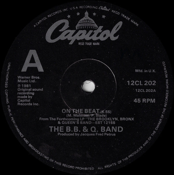 BB & Q Band - On The Beat (Vinyle Usagé)