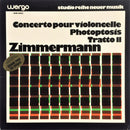 Zimmermann / Bour / Zender - Concerto Pour Violoncelle / Photoptosis / Tratto II (Vinyle Usagé)