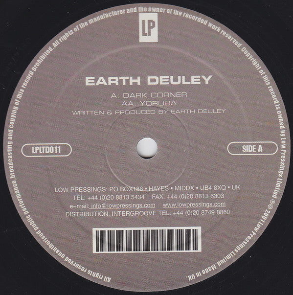 Earth Deuley - Dark Corner / Yoruba (Vinyle Usagé)