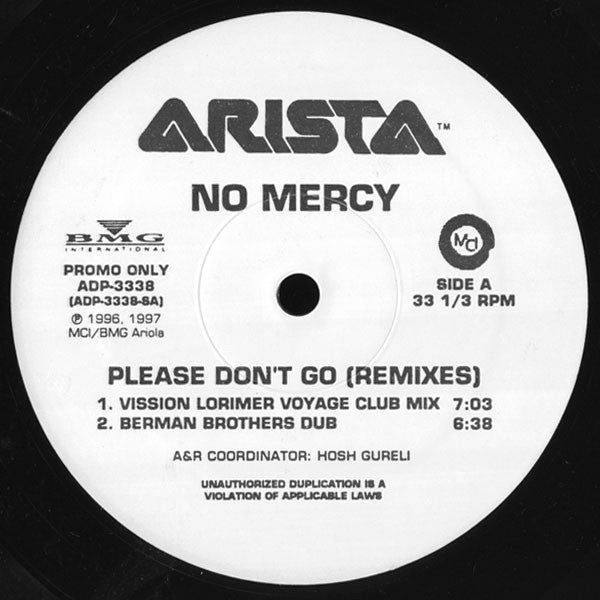 No Mercy - Please Don't Go (Remixes) (Vinyle Usagé)