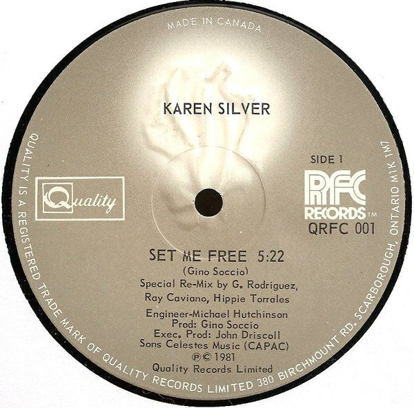 Karen Silver - Set Me Free (Vinyle Usagé)