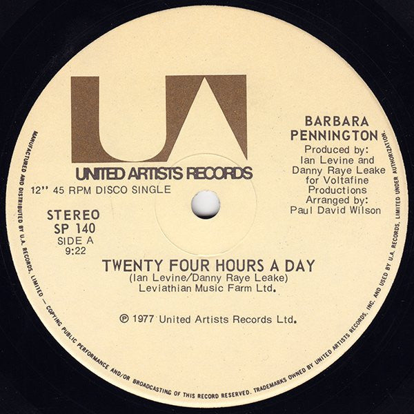 Barbara Pennington - Twenty Four Hours a Day (Vinyle Usagé)