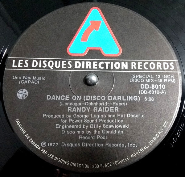 Randy Raider - Dance On (Disco Darling) (Vinyle Usagé)