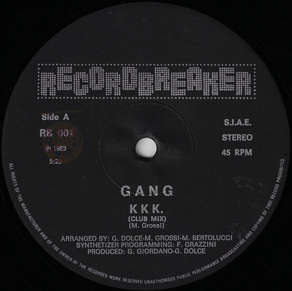 GANG - KKK (Vinyle Usagé)