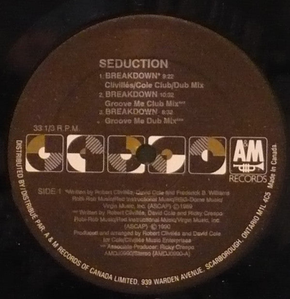 Seduction / Kid Sensation - Breakdown / Seatown Ballers (Vinyle Usagé)