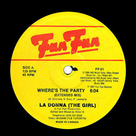 La Donna - Wheres The Party (Vinyle Usagé)