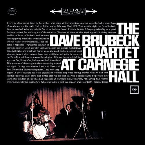 Dave Brubeck - The Dave Brubeck Quartet at Carnegie Hall (Vinyle Usagé)