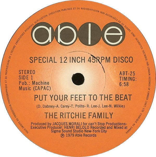 Ritchie Family - Put Your Feet to the Beat (Vinyle Usagé)