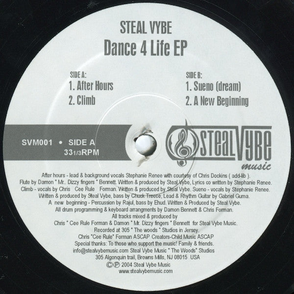 Steal Vybe - Dance 4 Life EP (Vinyle Usagé)