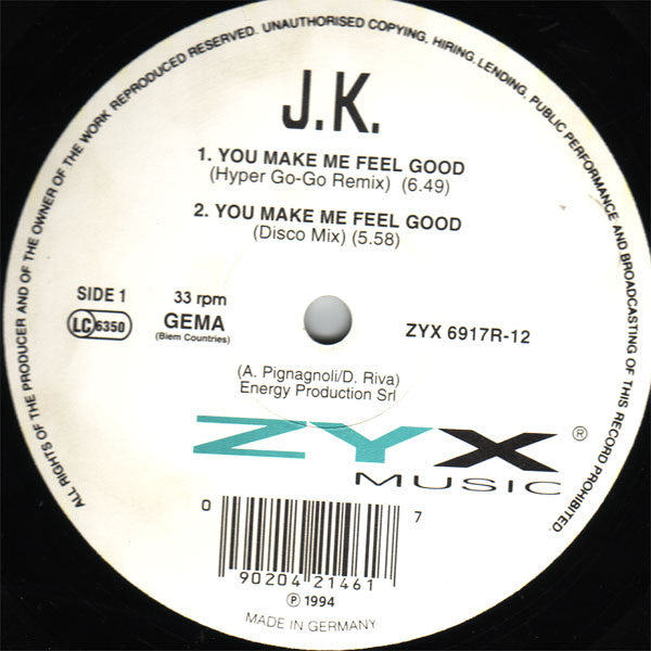 JK - You Make Me Feel Good (Vinyle Usagé)