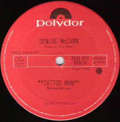 Denise McCann - Tattoo Man (Vinyle Usagé)