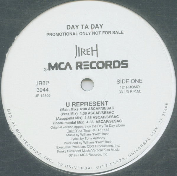 Day Ta Day - U Represent (Vinyle Usagé)