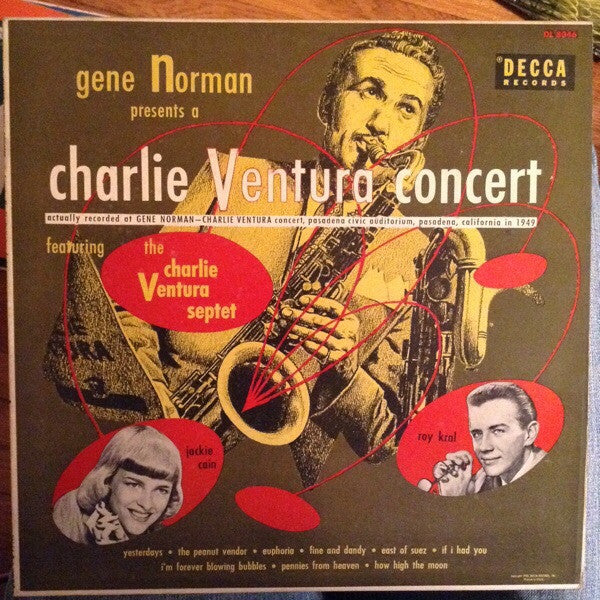 Gene Norman Presents Charlie Ventura Featuring Charlie Ventura Jackie & Roy - Gene Norman Presents A Charlie Ventura Concert (Vinyle Usagé)