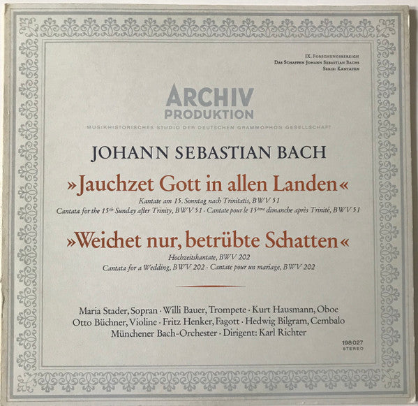 Bach / Richter - Jauchzet Gott in allen Landen (Vinyle Usagé)