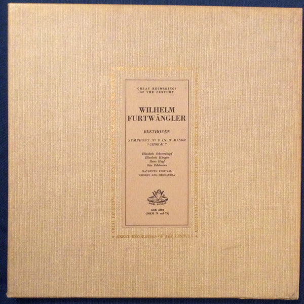 Beethoven / Furtwangler - Symphony No 9 (Vinyle Usagé)