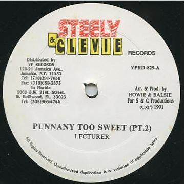 Lecturer - Punnany Too Sweet (Pt2) (Vinyle Usagé)