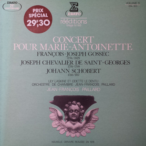 Gossec / Saint Georges / Schobert / Paillard - Concert pour Marie Antoinette (Vinyle Usagé)