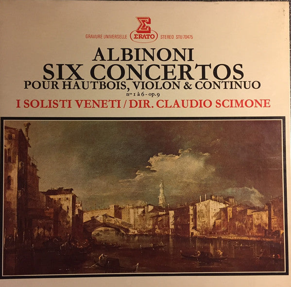 Albinoni / Scimone - Six Concertos pour Hautbois Violon et Continuo Nos 1 a 6 (Vinyle Usagé)