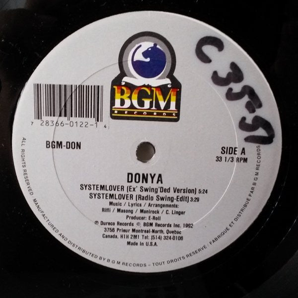 Donya - Systemlover (Vinyle Usagé)