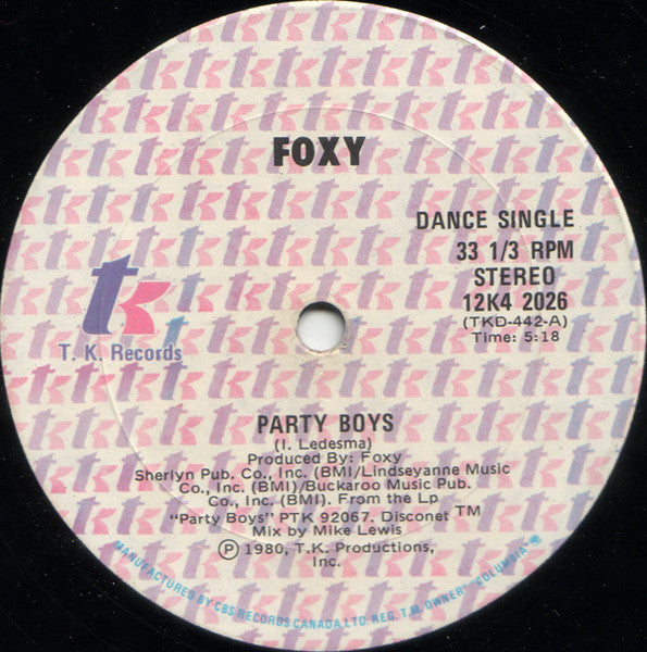 Foxy - Party Boys (Vinyle Usagé)