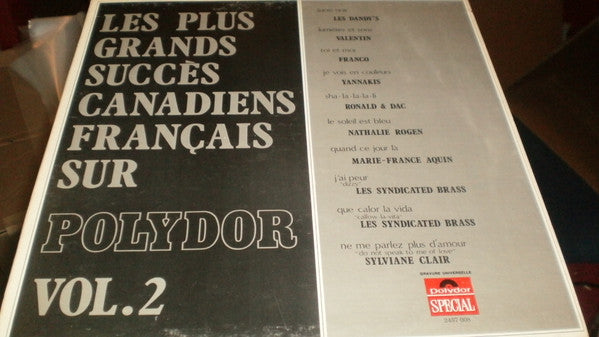 Various - Les Plus Grands Succes Canadiens Francais sur Polydor Vol 2 (Vinyle Usagé)