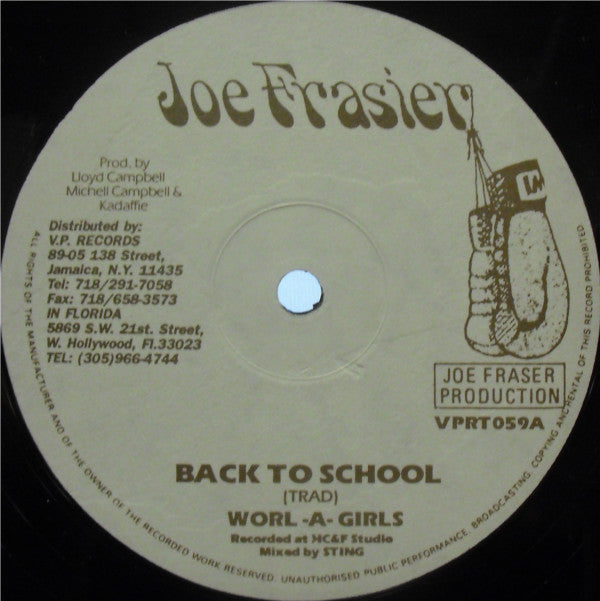 Worl-A-Girl / Dennis Menace - Back To School / School Days (Vinyle Usagé)