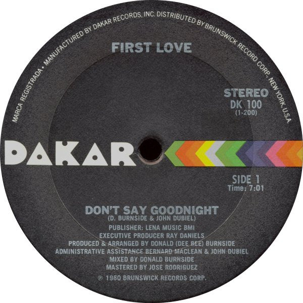 First Love - Dont Say Goodnight / Love Me Today (Vinyle Usagé)