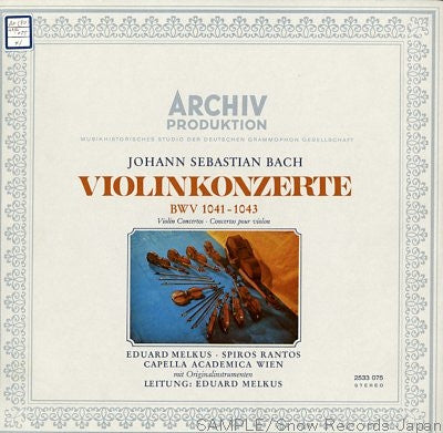 Bach / Melkus / Rantos - Violin Concertos BWV 1041 1043 (Vinyle Usagé)