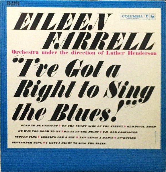 Eileen Farrell - I've Got A Right To Sing The Blues! (Vinyle Usagé)