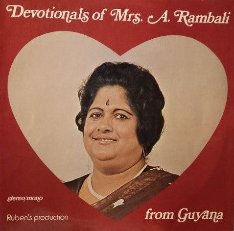 Alice Rambali - Devotionals Of Mrs A Rambali From Guyana (Vinyle Usagé)