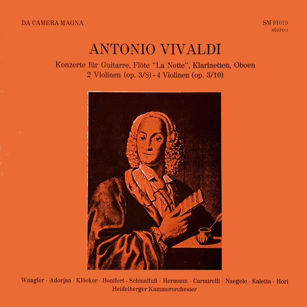 Vivaldi / Various - Konzerte Fur Guitarre Flote "La Notte" Klarinetten Oboen 2 Violinen (op 3/8) : 4 Violinen (op 3/10) (Vinyle Usagé)