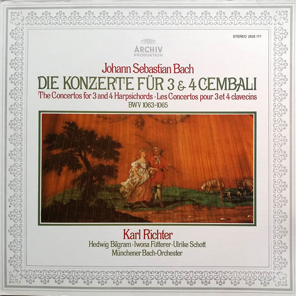 Bach / Richter - Die Konzerte Fur 3 And 4 Cembali (Vinyle Usagé)