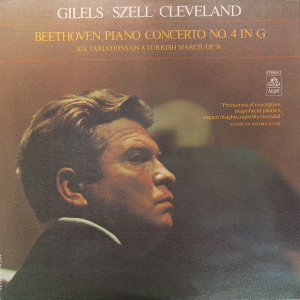 Beethoven / Szell / Gilels - Piano Concerto No 4 in G / Six Variations on a Turkish March Op 76 (Vinyle Usagé)