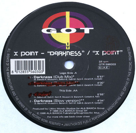 X-Point - Darkness (Vinyle Usagé)