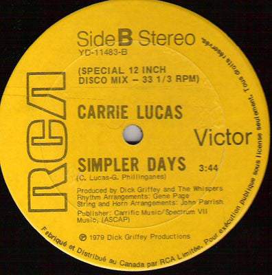 Carrie Lucas - Dance With You (Vinyle Usagé)