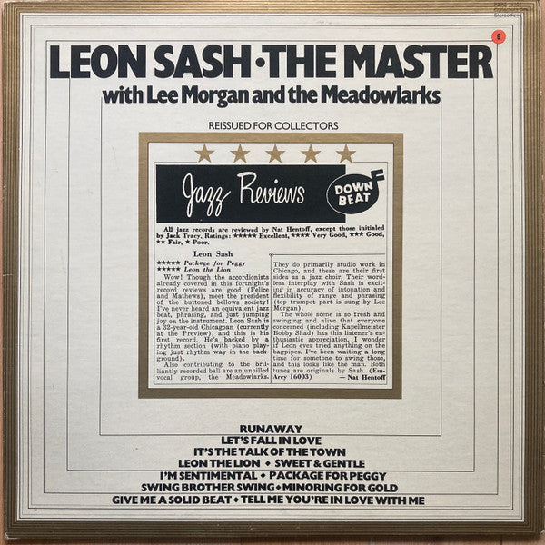 Leon Sash / Lee Morgan / Meadowlarks   - The Master (Vinyle Usagé)