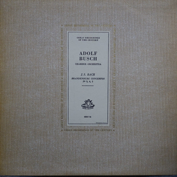 Bach / Busch - Brandenburg Concertos No 3 4 5 (Vinyle Usagé)