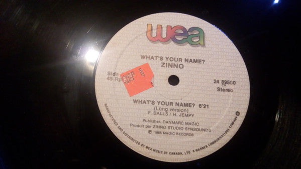 Zinno - Whats Your Name (Vinyle Usagé)