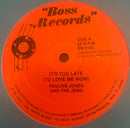 Pauline Jones And Gems - It's Too Late (To Love Me Now) (Vinyle Usagé)