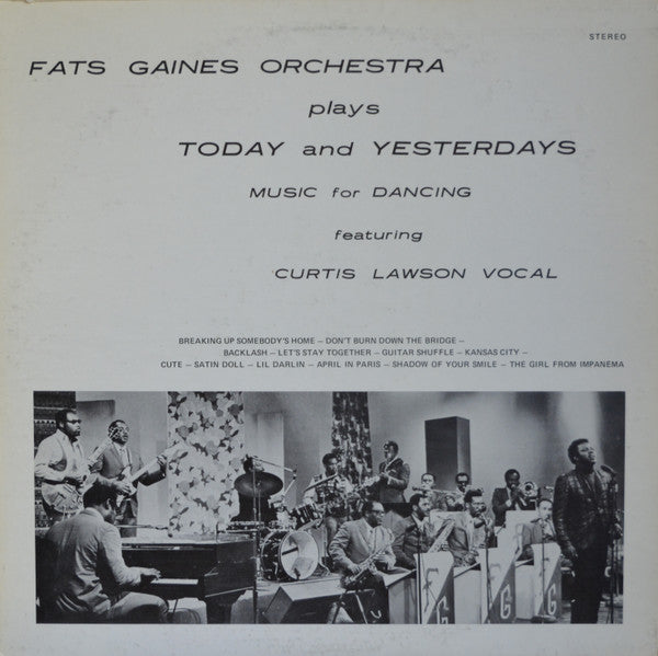 Fats Gaines - Fats Gaines Orchestra Plays Today And Yesterdays Music For Dancing (Vinyle Usagé)