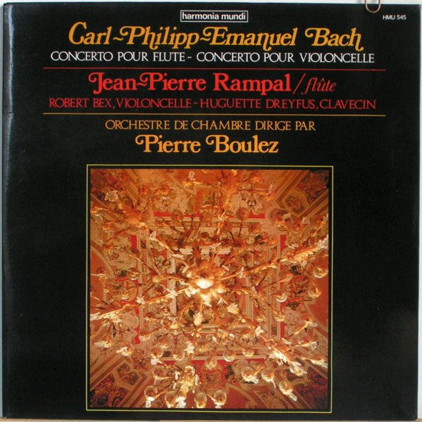 Bach CPE / Boulez / Rampal - Concerto Pour Flute / Concerto Pour Violoncelle (Vinyle Usagé)