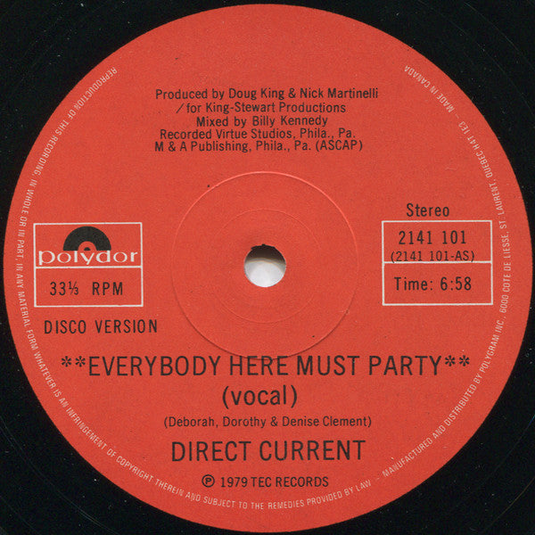 Direct Current - Everybody Here Must Party (Vinyle Usagé)