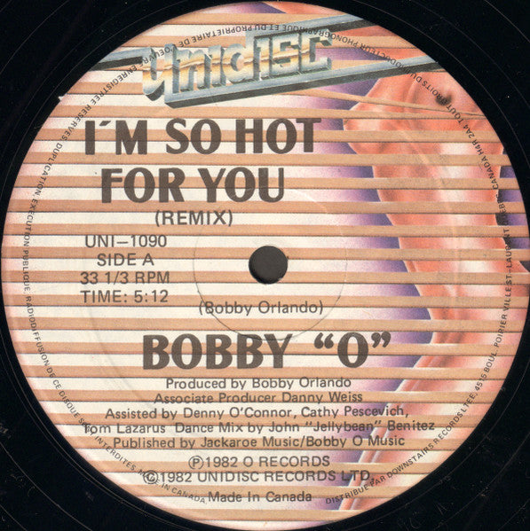 Bobby O - Im So Hot For You (Vinyle Usagé)