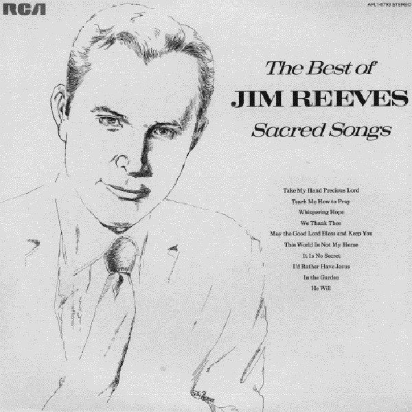 Jim Reeves - The Best Of Jim Reeves Sacred Songs (Vinyle Usagé) – Aux ...