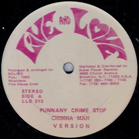 Chinna Man / Ernest Wilson - Punnany Crime Stop / I Need Love (Vinyle Usagé)