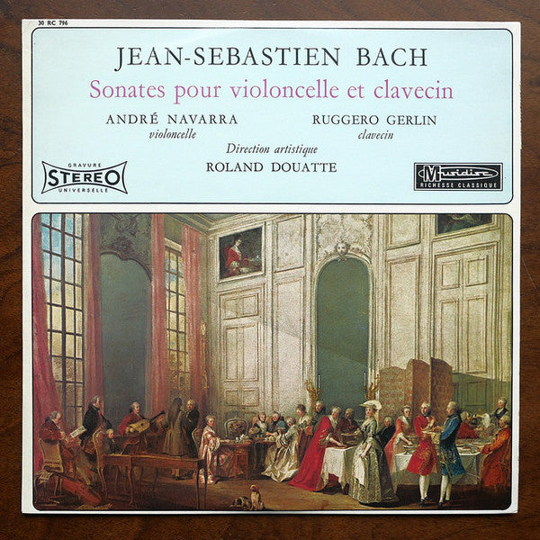 Bach / Navarra / Gerlin - Sonates pour Violoncelle et Clavecin (Vinyle Usagé)