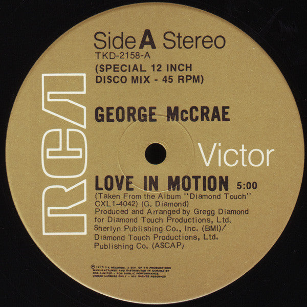 George McCrae - Love in Motion (Vinyle Usagé)