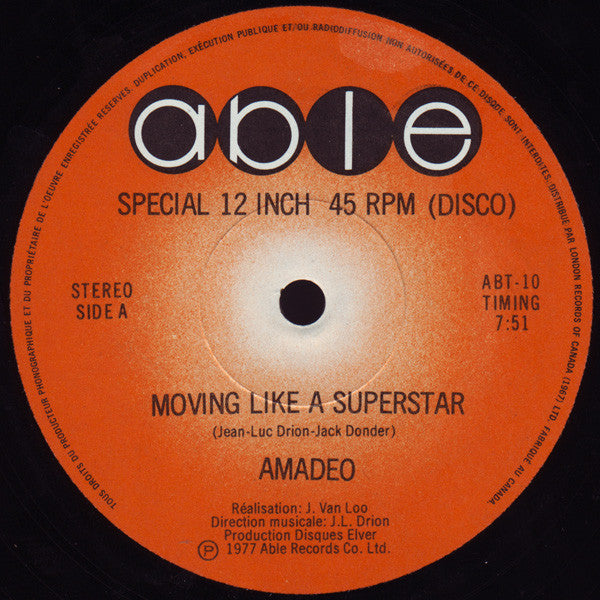 Amadeo - Moving Like a Superstar (Vinyle Usagé)