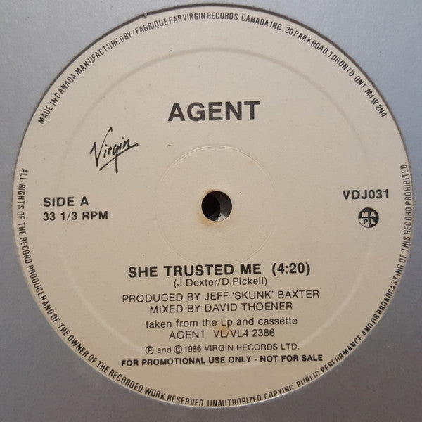 Agent - She Trusted Me / This Could Be The Night / Surrender (Vinyle Usagé)